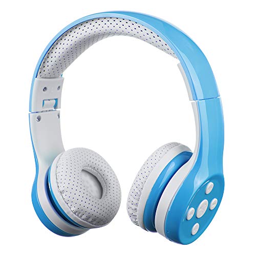 Kids Wireless Headphones, Bluetooth Toddler Headphones, Blue | Comfort Soft Ear Pads, Volume Limited, For School, Travel, Online Class - color: light blue