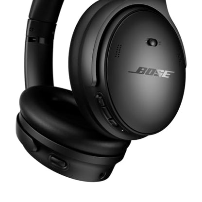 Bose QuietComfort Headphones - Wireless Bluetooth Headphones, Active Over Ear Noise Cancelling and Mic, USB-C Charging, Deep Bass, Up to 24 Hours of Playtime, Black - color: Black