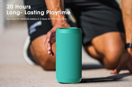 EDUPLINK Bluetooth Speaker IPX7 Waterproof Wireless,Teal - color: Teal Dark Waterproof Speaker