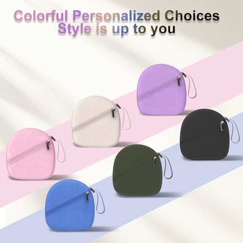 Headphone Case Compatible with JBL/Beats/Sony/BERIBES/SoundCore/TOZO/KVIDIO/JLab/Bose, Ultra-Thin Headphone Bag Travel Carrying Universal, Purple - color: Purple