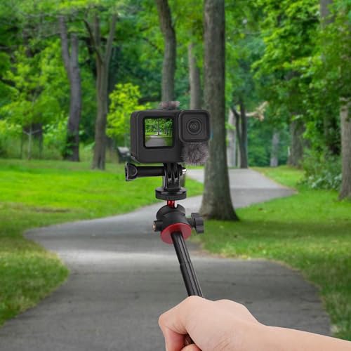 Geekria for Creators Camera Mic Wind Muff Compatible with GoPro Hero 13, 12, 11, 10, 9, 8 Action Camera, Dead Cat Windscreen Microphone Cover for Hero Series (Grey) - color: Grey