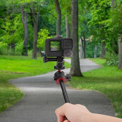 Geekria for Creators Camera Mic Wind Muff Compatible with GoPro Hero 13, 12, 11, 10, 9, 8 Action Camera, Dead Cat Windscreen Microphone Cover for Hero Series (Grey) - color: Grey