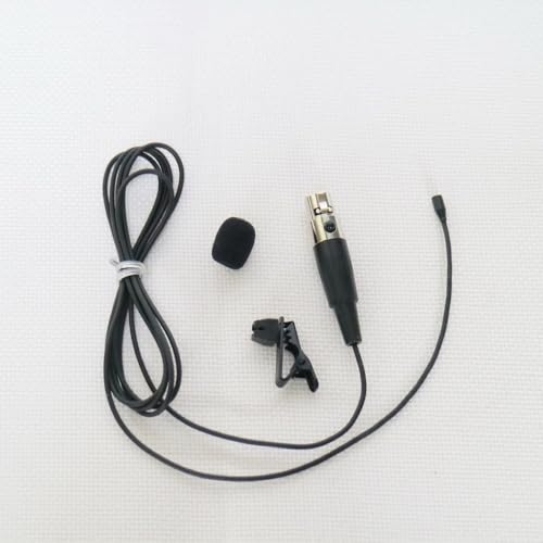 new TL48 Very Mini Clip-On Lavalier Microphone for Shure Wireless BodyPack System TA4F Lapel Mic Black/Beige Option (Black) - color: Black