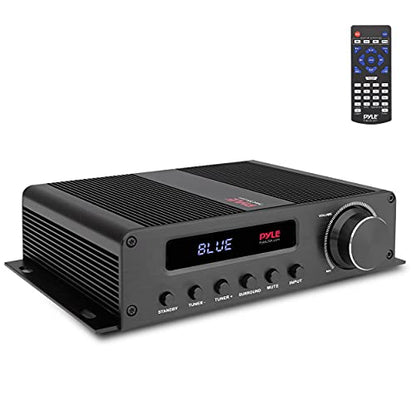 Pyle Wireless Bluetooth Home Audio Amplifier - 100W 5 Channel Home Theater Power Stereo Receiver, Surround Sound w/ HDMI, AUX, FM Antenna, Subwoofer Speaker Input, 12V Adapter, Black - PFA540BT
