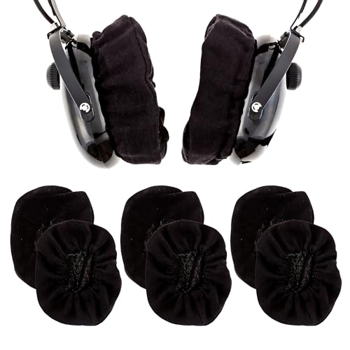 KORE AVIATION 100% Cotton Headphone Ear Covers Washable Double Knit for Aviation Headset, Gym, Training, Racing, Gaming, Hunting & Headset Ear Pads - style: 3 Pairs