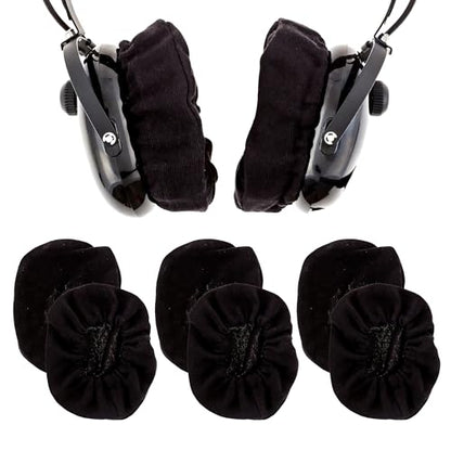 KORE AVIATION 100% Cotton Headphone Ear Covers Washable Double Knit for Aviation Headset, Gym, Training, Racing, Gaming, Hunting & Headset Ear Pads - style: 3 Pairs