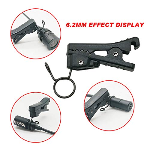 ABS Plastic Lavalier Microphone Tie Clip for All Kinds of Omnidirectional Condenser Microphone for Sony UWP, Saramonic, Sennheiser, Boya,Shure Lavalier Lapel Microphone, Pack of 2 (6.2mm) - size: 6.2mm