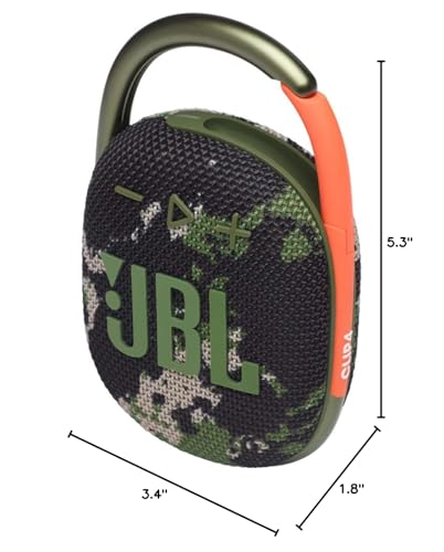 JBL Clip 4 Ultra-portable Waterproof Speaker (Squad) (Renewed) - color: Squad