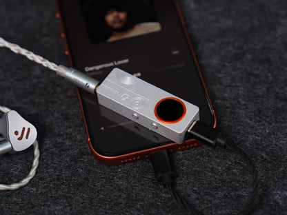 Fosi Audio DS3 USB-C DAC HiFi Amp Dongle, Portable Headphone Amplifier with 7.1 Spatial Audio, ES9039Q2M XMOS Powered, DSD512, 3.5mm Single 4.4mm Balanced for PC/Phone/ PS5/ Switch Silver - color: Silver