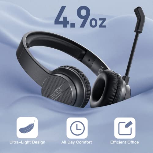 Headset with Microphone for PC Laptop, USB Wired Computer Headset with Volume & Mic Mute Controls, Lightweight All-Day Comfort Environmental Noise Canceling Headphones for Office Call Center Skype - style: USB wired headset