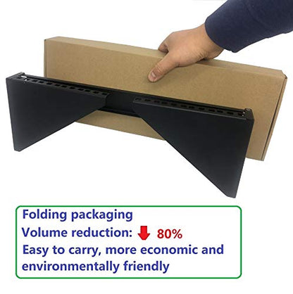 4U19 Inch Vertical Wall Mount Patch Panel Bracket Heavy Duty | 125 lbs Capacity Wall Mountable Server Rack (4U150)