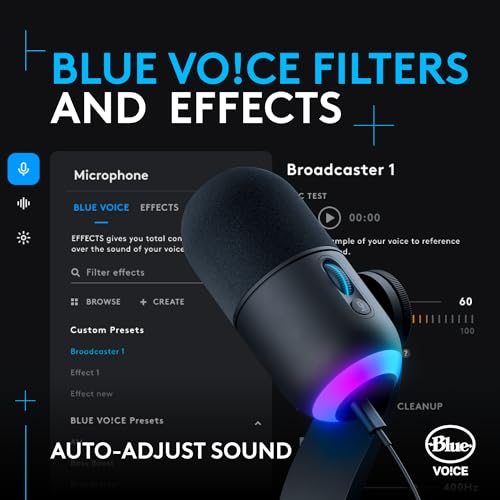 Logitech G Yeti GX Dynamic RGB Gaming/Podcast USB Microphone - Black - color: Black