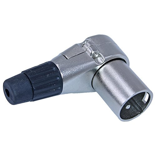 90 Degree Adjustable 3 Pin XLR Right Angle Connector - 7 Clockable Positions (Male) - color: MALE