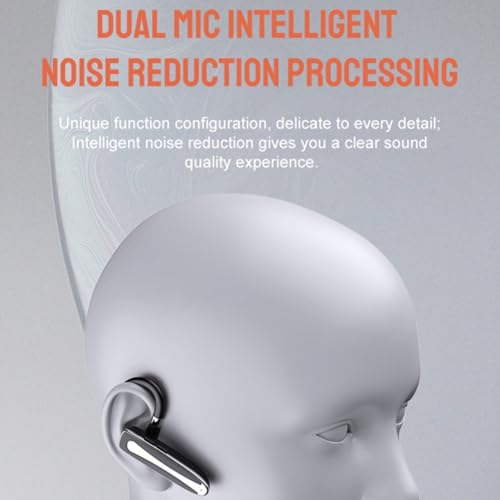 Bluetooth Headset Single Ear Wireless Earpiece V5.1 for Trucker Driving Office Call Use with ENC Noise Cancelling (Wireless Headset Bluetooth)