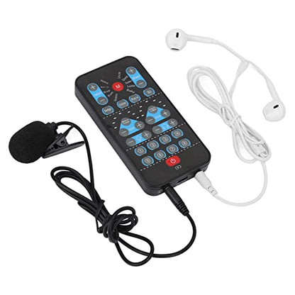Voice Changer, Voice Changer Device Handheld Sound Card 8 Fixed Sound Effects Plug and Play, Gaming Recording, for Mobile Phone Computer