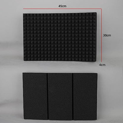 Microphone Isolation Shield Studio Recording Professional Mic Sound Absorbing Foam for Broadcast 3 Panels
