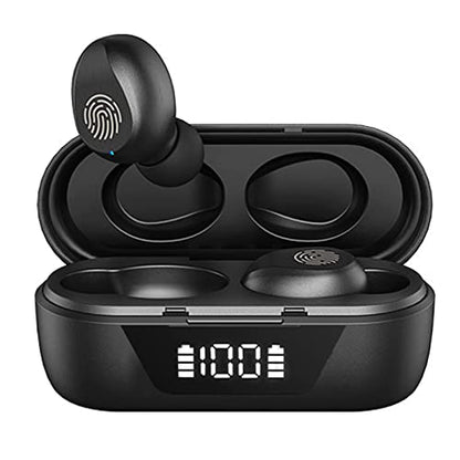 True Wireless Earbuds Bluetooth in-Ear Headphones 5.2 Small Tiny Invisible Earbuds Wireless Bluetooth Discreet Bluetooth Earbuds for Work Blue Tooth Ear Buds Wireless Earphones with Mini Earbuds Case