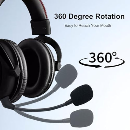 Replacement Game Microphone 3.5mm | for HyperX Cloud 2 X Core Pro Cloud Silver, Pre-2021 1st Version, Wired Gaming Headset