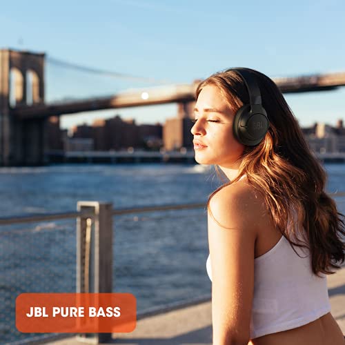 JBL Tune 760NC - Over-Ear Nc Headphones - Black | Active Noise Cancelling, JBL Pure Bass Sound, 35H battery life with BTNC 2H recharging time, Hands-free calls Voice control - color: Black, style: Lightweight