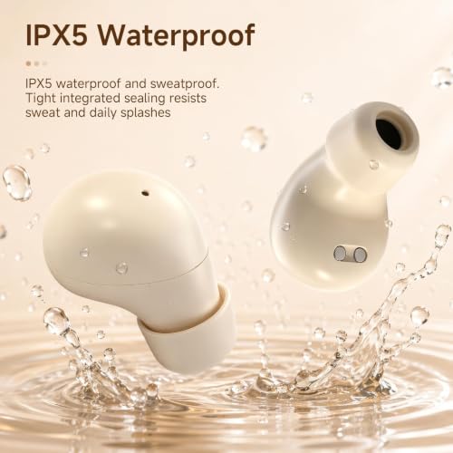 Small Mini Invisible Earbuds Wireless Bluetooth Ear Buds for Small Ears | Discreet Smallest Sleep Earbuds For Small Ears Ear Buds Low Profile Tiny Skin Tone Sleeping Earbuds For Small Ear Canals - color: Nude