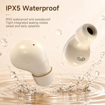 Small Mini Invisible Earbuds Wireless Bluetooth Ear Buds for Small Ears | Discreet Smallest Sleep Earbuds For Small Ears Ear Buds Low Profile Tiny Skin Tone Sleeping Earbuds For Small Ear Canals - color: Nude