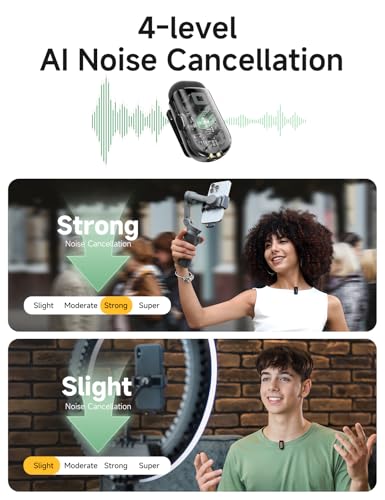 MAONO T1 Wireless Microphone for iPhone/Android (USBC/Lightning Combo Set) - color: Black