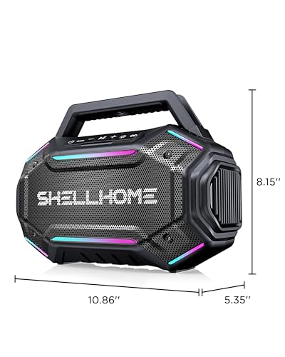 80W Bluetooth Outdoor Speakers, Portable Waterproof Jobsite Speaker | 30H Playtime, RGB Lights, BassUp 2.0, IPX6 Waterproof, TWS, 80W(Peak) Loud, Bluetooth 6.0 - color: Yellow