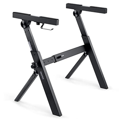 Donner Folding Keyboard Stand, Z-style Heavy-Duty Portable Piano Stand, Adjustable and Collapsible, Suitable for 37 54 61 88 Key MIDI Keyboard Electronic Keyboards Digital Pianos, DKS-100 - size: Z-style Foldable