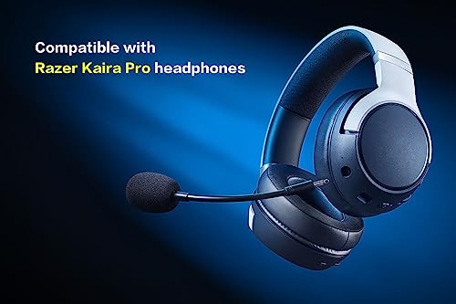 Replacement Game Mic for Razer Kaira Pro Headset on PC/ PS4/ PS5, 3.5mm Detachable Boom Microphone