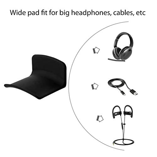 Avantree Neetto HS907 - Universal Headphone Hanger for Wall or Desk | Mount under a desk or on a wall to keep headphones and headsets organized. - size: Small