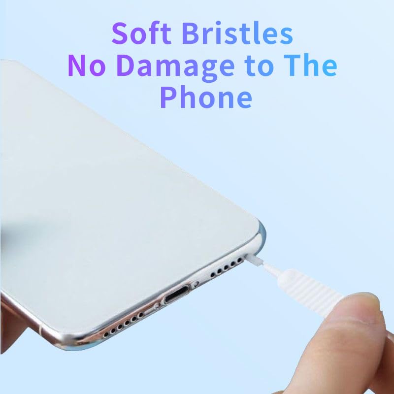 [10 Pieces] Loirtlluy Phone Mini Cleaning Brush Kit, Anti-Clogging Nylon Cleaner for Phone Speaker and Receiver, Multifunctional Cleaning Tool Compatible with Airpods, iPhone, Keyboard, Car Vent