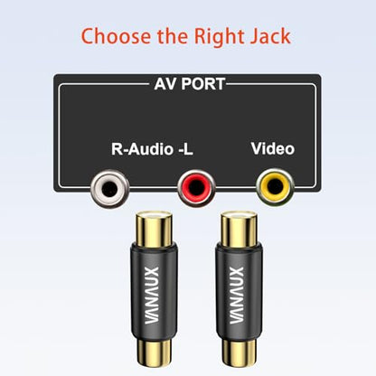 VANAUX 2-Pack Gold RCA Female to Female Coupler,Barrel Connectors Adapters Extend Subwoofer RCA Cables Gold Plated for HDTV,Speakers, Amplifiers, Car Audio-Black - size: 2PCS-black, style: RCA Female to RCA Female