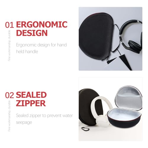 Generic Protective Headset Storage Box with Hard Shell, Portable Headphone Carrying Case for Travel and Daily Use, Lightweight Headset Protection Holder Compatible with Over-Ear Headphones