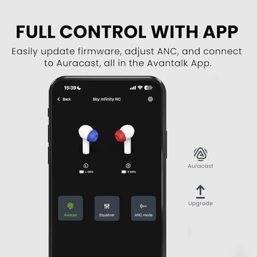 Avantree Voyager & Avantalk Infinity - Bluetooth 5.4 Airplane Adapter with OLED Screen for Headphones & 2 Pairs Bluetooth 5.3 Headphones with Qualcomm aptX Adaptive