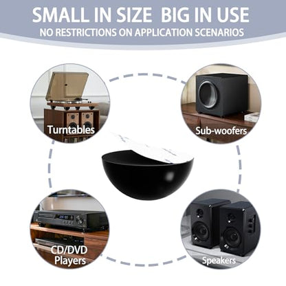 1.25" Silicone Hemisphere Bumpers Isolation Feet, 16Pack Non Skid Speaker Isolation Pads,for Small Speaker Spikes,Turntable Isolation,Subwoofer,Record Player Sound Dampening&Anti Vibration - size: 1.25"-16pack