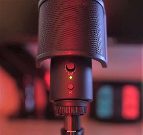 VCM10 Studio Quality USB Microphone for Video Calls, Podcasting, Live Streaming, Gaming & Recording, Headphone Output and Volume Control, Mute Button, Windscreen, Black