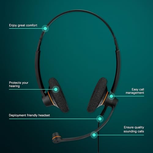 EPOS Sennheiser Consumer Audio SC 60 USB ML (504547) - Double-Sided Business Headset | For Skype for Business | with HD Sound, Noise-Cancelling Microphone, & USB Connector (Black)
