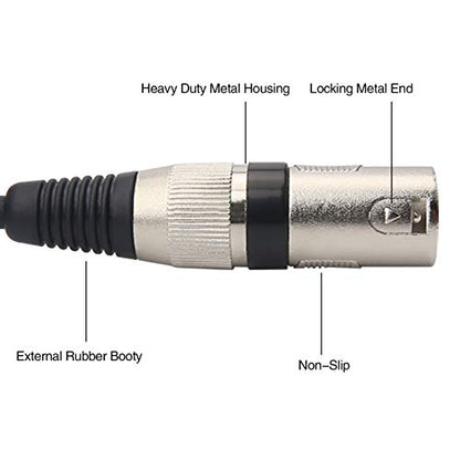 1/4 Inch TRS to XLR Male Balanced Signal Interconnect Cable Quarter inch to XLR Patch Cable - 10 Feet - size: 10 feet