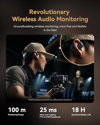 Hollyland Lark MAX 2 Wireless Microphone for iPhone/Camera/Android, AI Noise Cancel, Wireless Monitoring, 32bit Full-Chain Audio, Timecode (Ultimate Combo, 2TX+2RX+OWS Earphones + Charging Case) | AI Noise Cancel, Monitoring, 32bit Full-Chain Audio, Timec