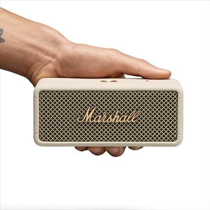 Marshall Emberton III Portable Bluetooth Speaker - Rugged Waterproof/Dust-Proof Design | Loud Stereo Sound, Deep Bass | Compact and Wireless for Travel and Outdoors - Cream - color: Cream