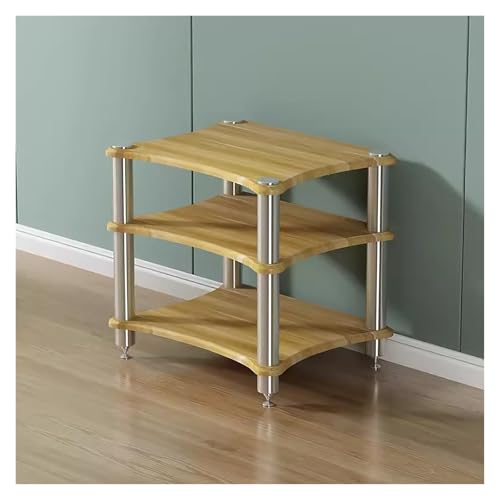 Living Room/Small Spaces Audio Component Rack Tower Media Stereo Stand Equipment Shelves, Heavy Duty Modern HiFi Audio Racks Stereo Rack System, #1-3 Tier - color: #1, size: 3 tier