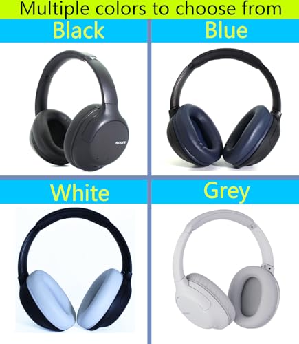 Replacement Ear Pads Compatible with Sony WH-CH700N Grey | Also suitable for Sony WH-CH710N/WH-CH720N headphones High-grade protein leather/memory foam ear pads and earmuffs - color: Grey