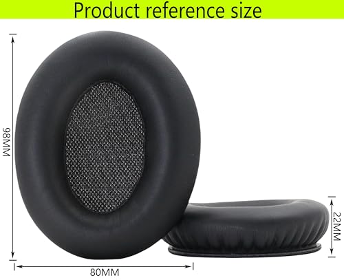 Replacement Ear Pads Compatible with Srhythm Version NC35 Black | Also suitable for Srhythm version NC25 Headphone Memory foam/protein leather ear pads and earmuffs - color: Black