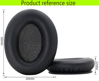 Replacement Ear Pads Compatible with Srhythm Version NC35 Black | Also suitable for Srhythm version NC25 Headphone Memory foam/protein leather ear pads and earmuffs - color: Black