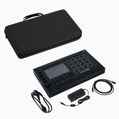 GEEKRIA Audio Interface Carrying Case, Compatible with Akai Professional MPC Live III, EVA Hard Shell Portable Travel Bag (Dark Gray) - color: Dark Grey