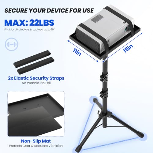 Projector Stand Tripod Laptop Stands Height Adjustable - size: A：23"-46"