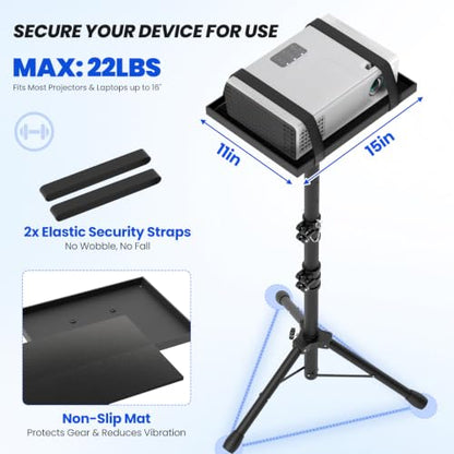 Projector Stand Tripod Laptop Stands Height Adjustable - size: A：23"-46"