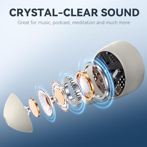 Sleepals micro Sleep Earbuds for Side Sleepers | Sleep Headphones with Soft and Snug Fit | Moderate Noise Reduction (not ANC) | Small and Light, 4H Single Play, 28H with Charging Case (Off-white) - color: Off-white