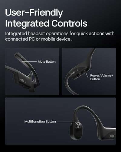 SHOKZ OpenComm2 Open-Ear Bluetooth Headset, Noise-Canceling Mic - style: OpenComm2