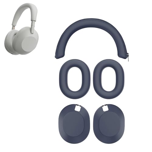 Silicone Cover for Sony WH 1000XM6 Headphone Case Protector, WH 1000XM6 Accessories (Dark Blue) - color: Dark Blue